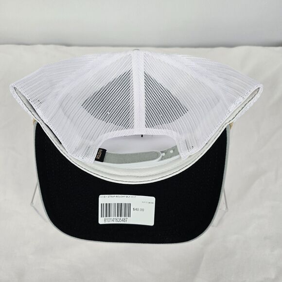 Hooey Trucker Hat Strap Roughy 4031T-BKWH Black White Tan Wht Logo Snapback NWT - Picture 6 of 12